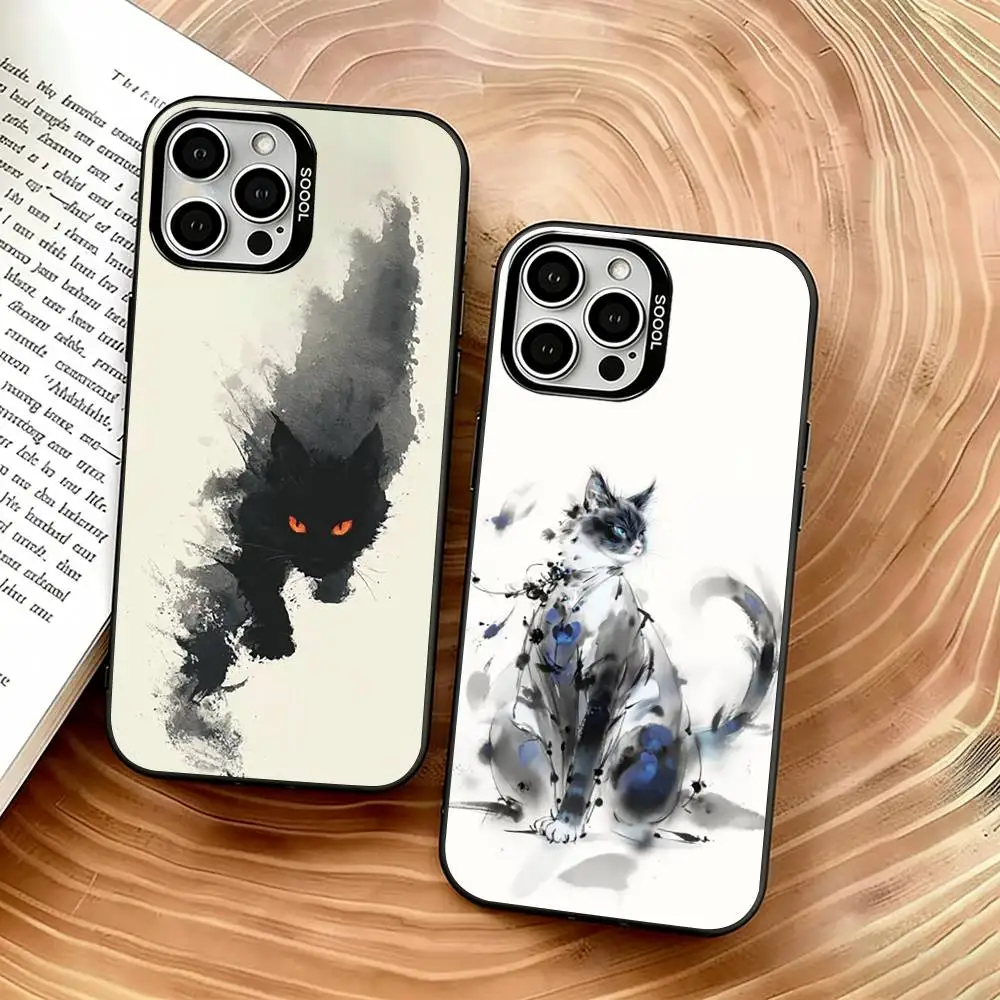 

Civet cat Phone Case For iPhone 17,16,15,14,13,12,11 Plus,Pro Max,XS,Colorful Silver Black Cover