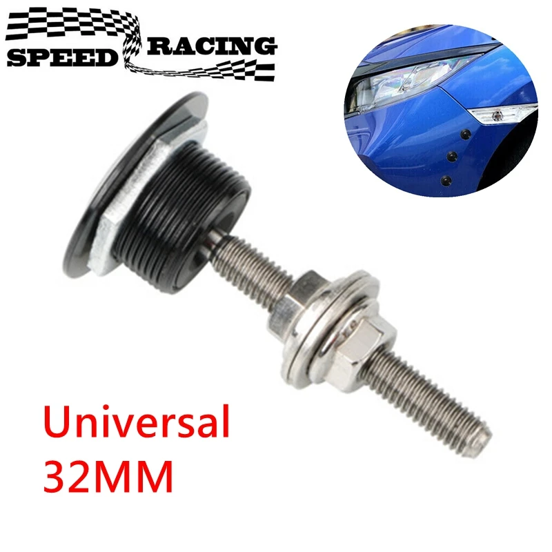 32mm 1Pc/4Pcs Push Button Hood Pins Lock Clip Kit Universal Engine Bonnet Lock Engine Car Quick Latch