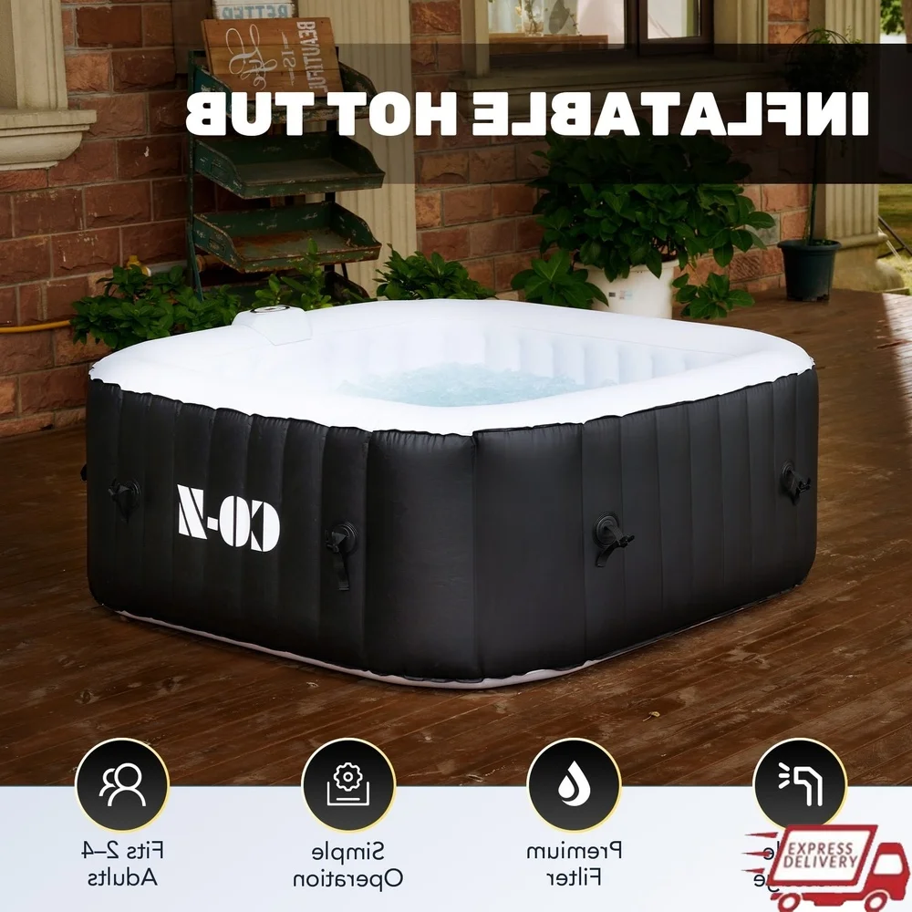 

Inflatable Hot Tub 5ft Outdoor Indoor Spa 120 Jets 1350W Heater Cover Pump Portable Relaxation 2-4 People