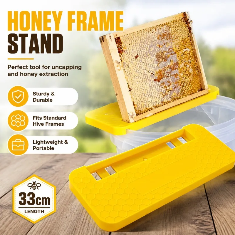 Synthetic‑resin Hive‑frame‑scraper Honey‑rack‑holder Frame‑laying‑board Adaptable‑ledge for 20L 25L Sweet‑liquid‑container Fine