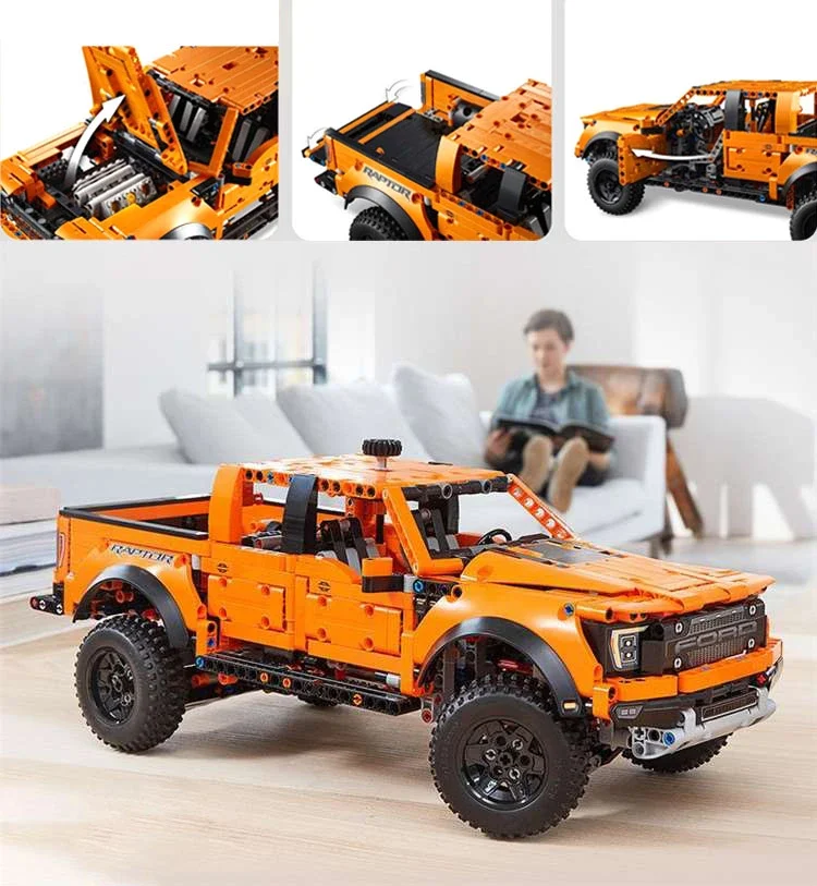 NEW Technical Ford Raptors F-150 Pickup Truck Racing Car MOC 42126 Building Block Bricks Educational Toys Kids Christmas Gifts