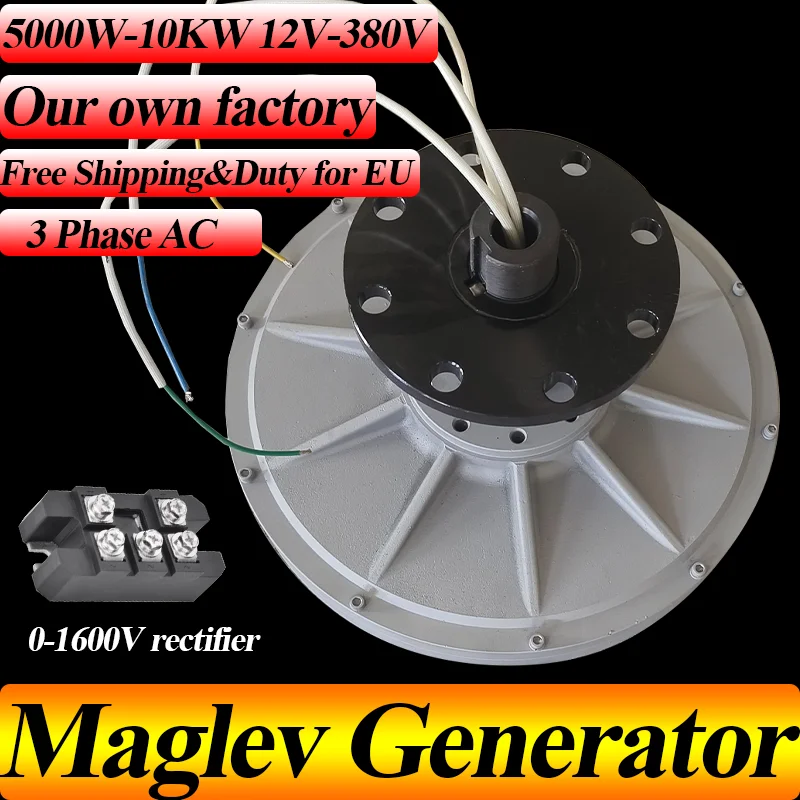 

Wind Turbine Generator 5000W-10000W 380V 500 Rpm AC DC Power Magnetic Dynamo Water Turbine Hydro Alternator Free Energy Windmill