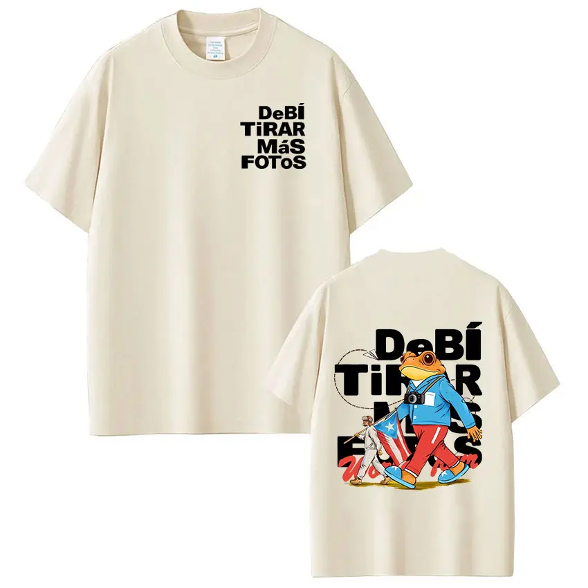 Rapper Bad Bunny T Shirt Debi Tirar Mas Fotos DTMF T-shirts Men Women Clothing Fashion Hip Hop Short Sleeve T-shirt Streetwear