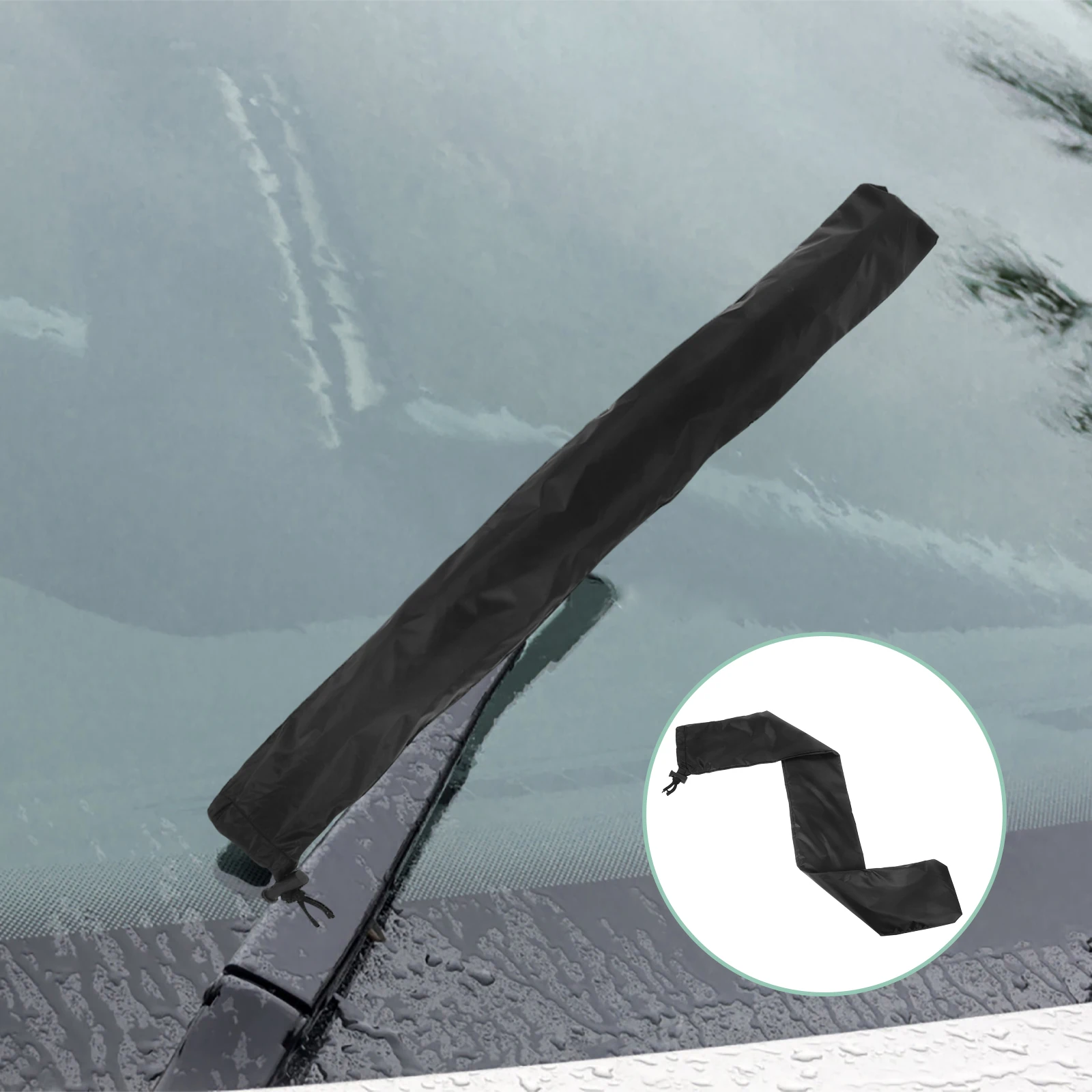 

Wiper Blade Covers Black Holder Sleeve Protector Car Waterproof Rainproof BirdDroppings Snow Universal Easy Installation