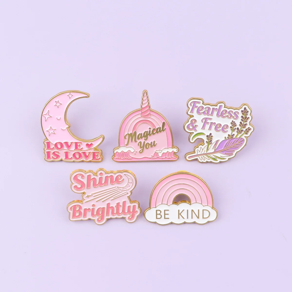 Inspirierende Zitate Emaille Pin Regenbogen Brosche für Mantel Damen Broschen Mode Revers Abzeichen Schmuck Freunde Geschenk
