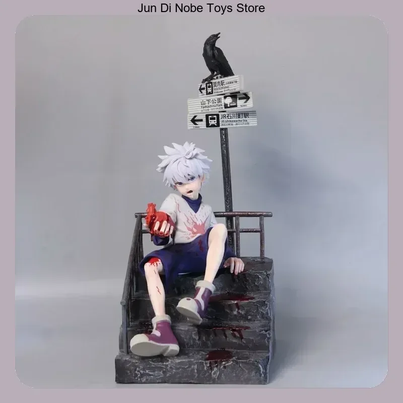 

Killua Zoldyck Hunter X Hunter Heart Snatching Sitting Pose 34cm Anime Figure Statue Model Collectible Decor Gift