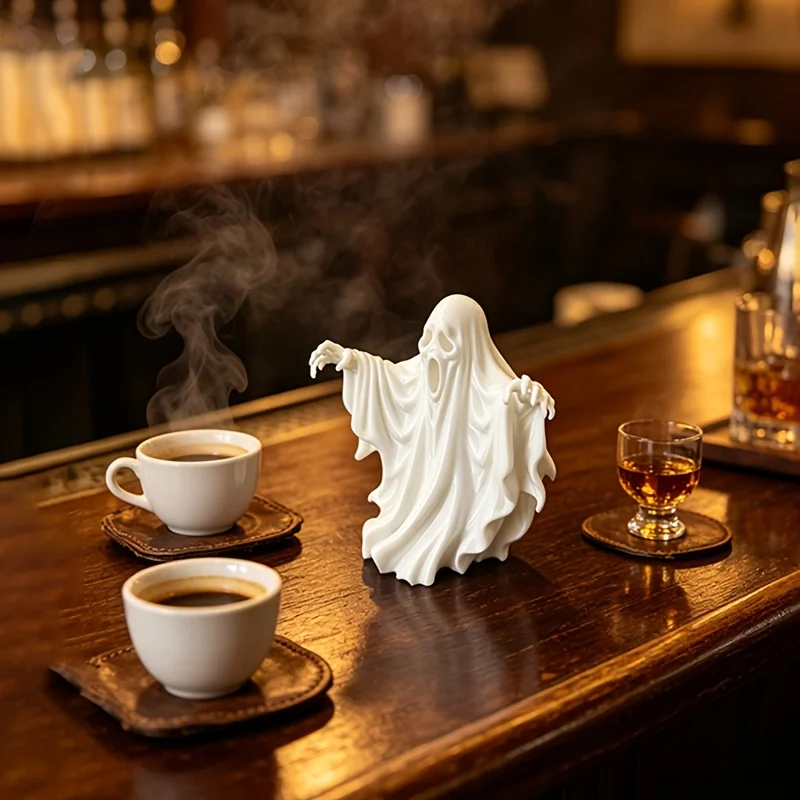 Horror Screaming Ghosts 3D Printed Figurine Gothic Flowing Robe Wraith Statue Halloween Ornament Home Bookshelf Decoration Gifts