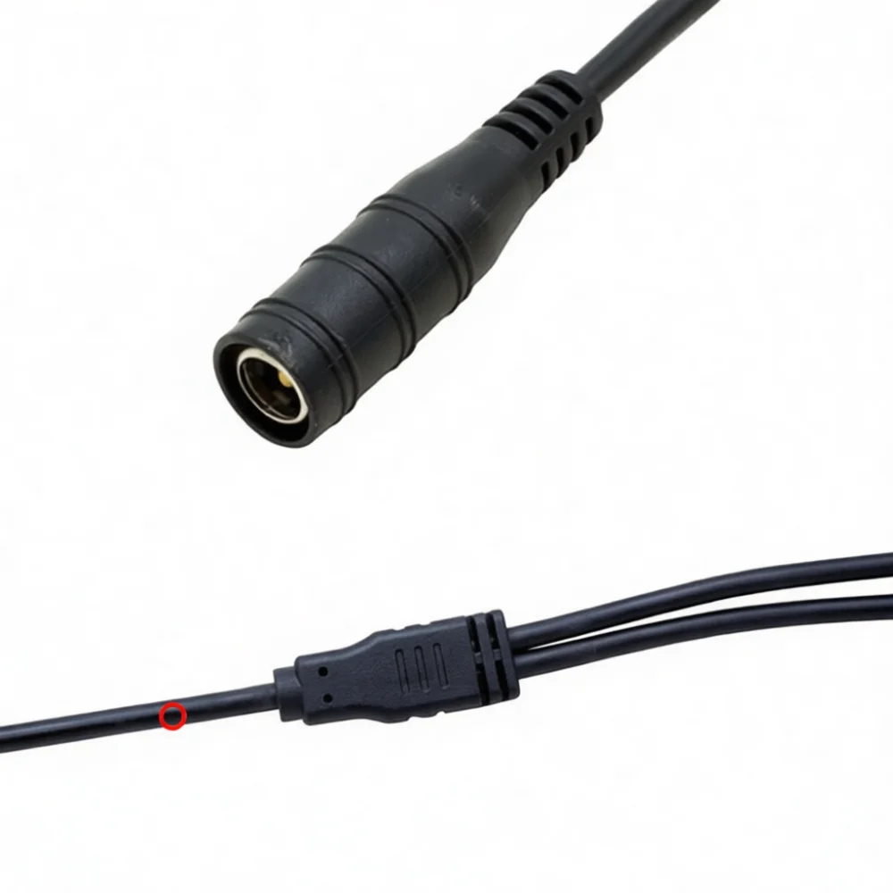 Computer Desktop Fan Power Cable DC5521 To Two 4Pin Converter Splitter Cord Hardware Cooling System Adapter Accessory
