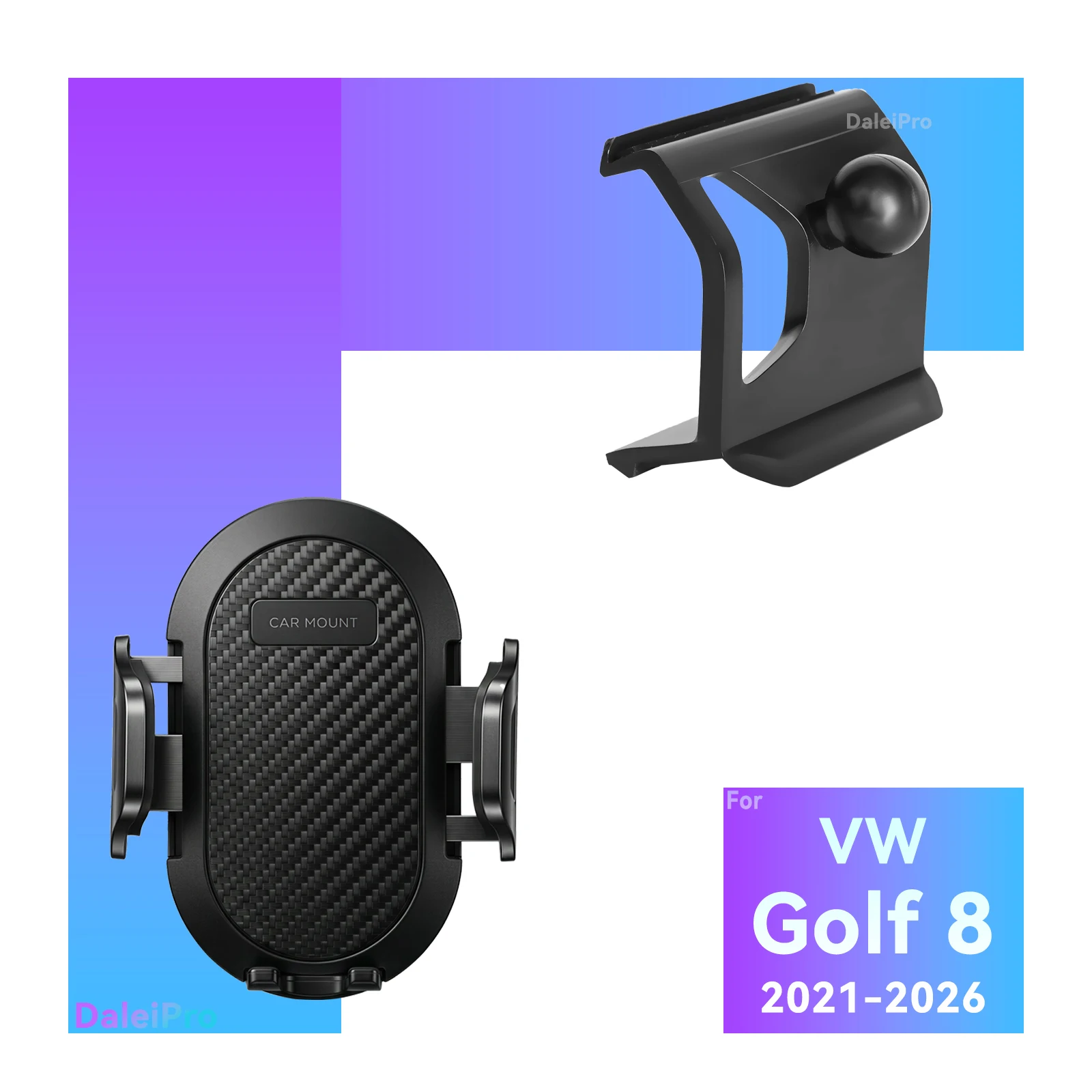 LHD RHD für Volkswagen Golf 8 MK8 2021-2024 2025 2026 Auto-Handyhalterung, Fahrzeugspezifische Austauschbare Armaturenbrett-Handyhalterung – Detail 5
