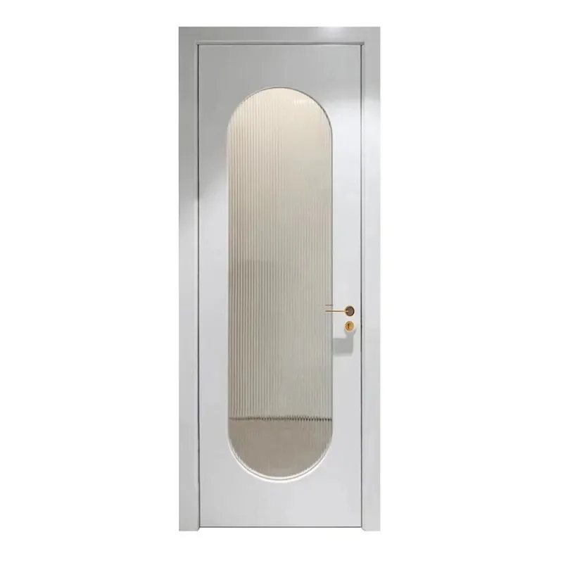 for Sound Insulation Glass Door Solid Wood Composite Office Study Kitchen Bathroom Interior Wooden Folding Sliding Door