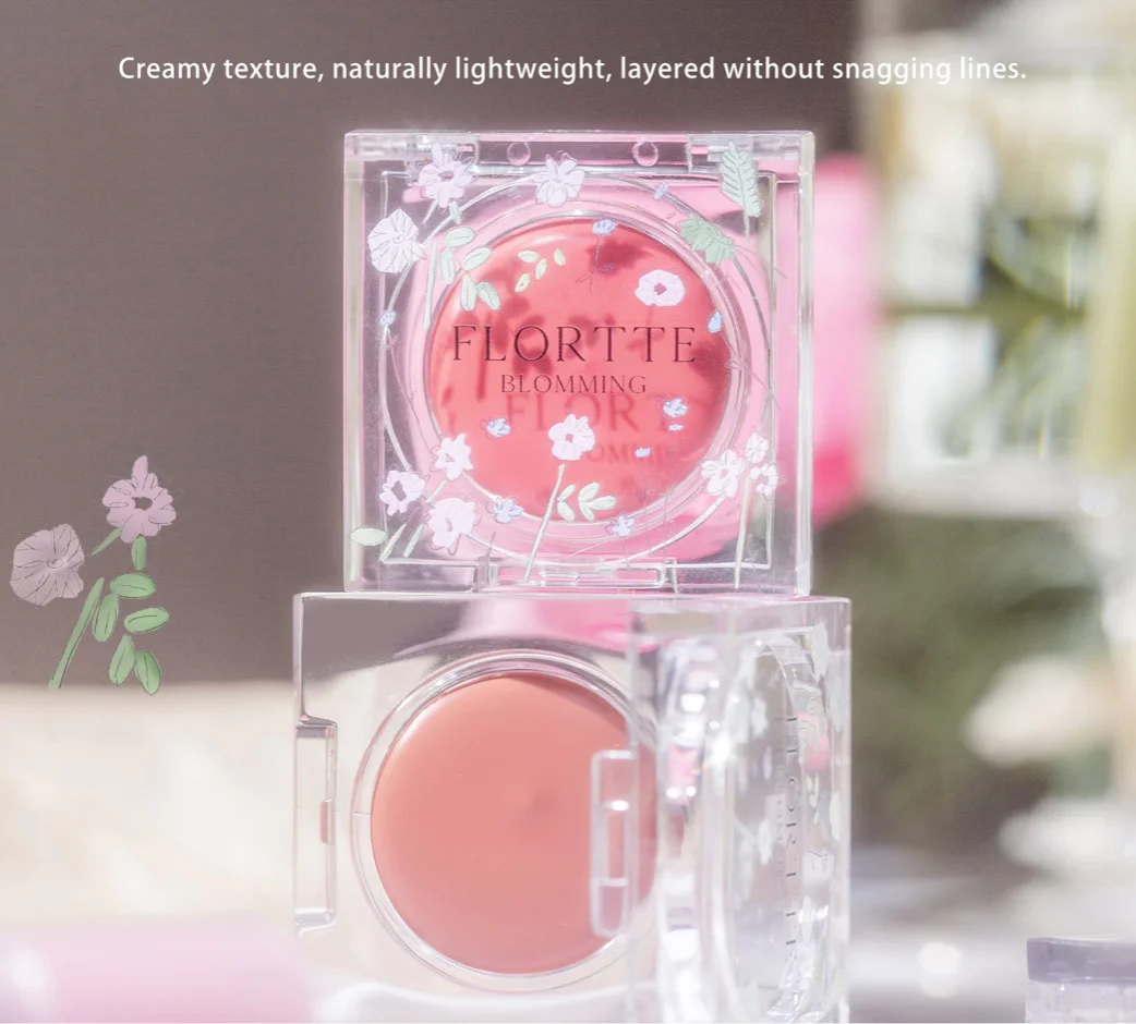 

Многоцелевые кремовые румяна FLORTTE Love Yourself, щеки, цвета, рипление, естественное сияние, оригинальная косметика для макияжа