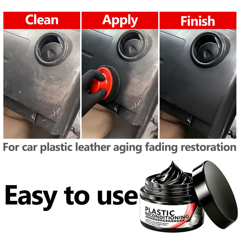 Car Interior Repair Scratches Kit Leather Plastic Restorer Fade Dashboard Steering Wheel Seats Fenders Windshield Wipers Repair