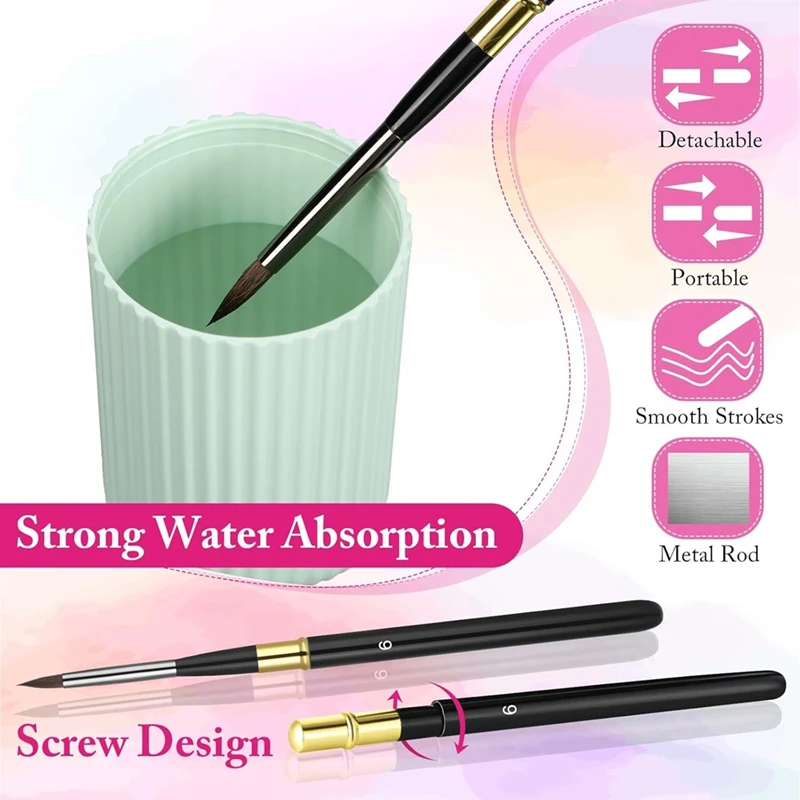 Travel Watercolor Brushes, Artist Brushes, Detachable Travel Watercolor Set, Suitable For Watercolor Acrylic Ink Gouache