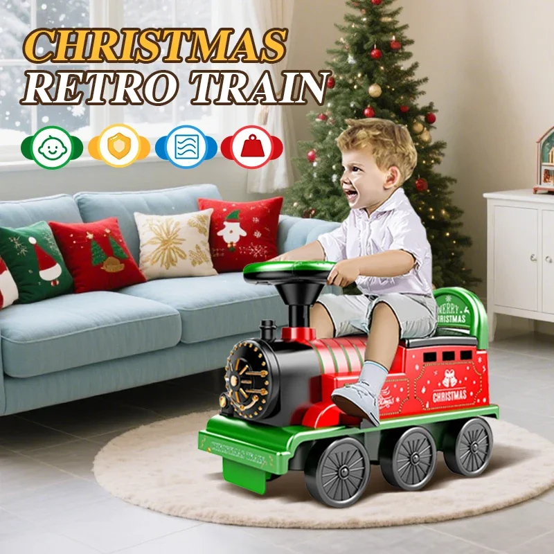 Treno da corsa con binari Treno giocattolo per bambini con luci Suoni e sedile portaoggetti Giocattoli divertenti per bambini Regali di Natale