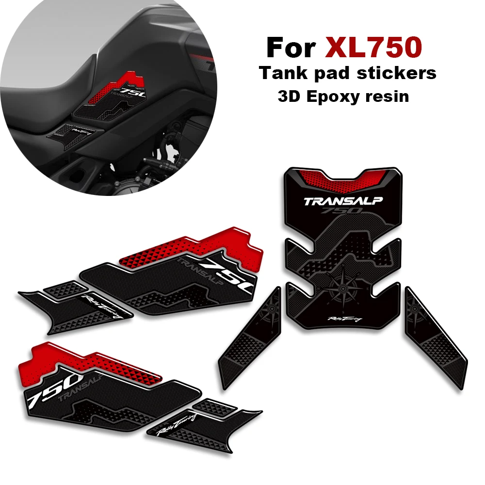 

For Honda XL750 TRANSALP XL 750 Transalp 2023 Epoxy Resin Stickers Motocycle Tank 3D Sticker Anti Slip Protection Stickers Kit