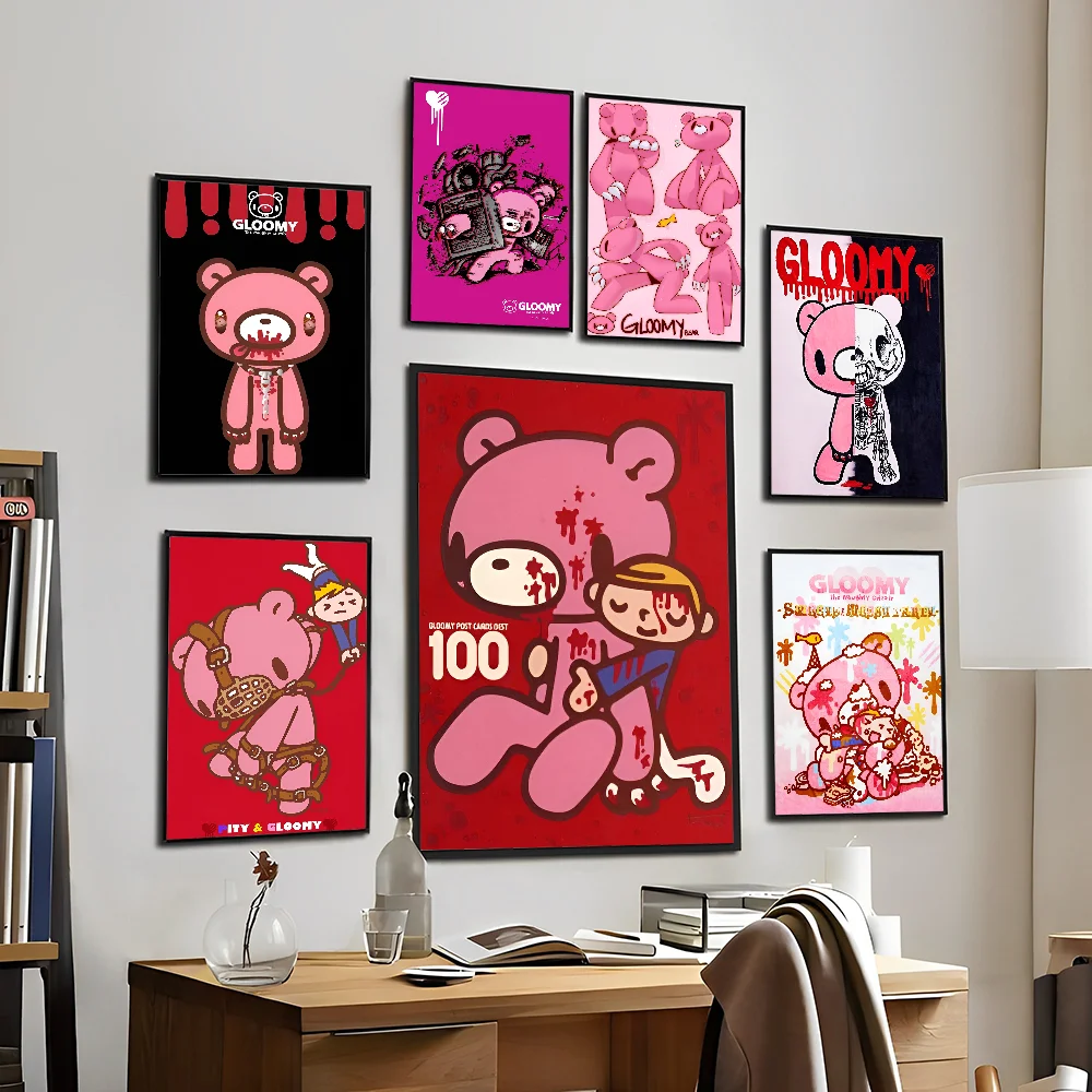 Cartoon G-gloomy Bear Classic Vintage Posters Vintage Room Home Bar Cafe Decor Nordic Home Decor