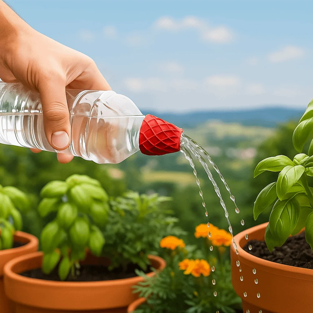 2 قطعة أدوات المياه غطاء زجاجة حمراء الرش الخيوط البلاستيك سقي فوهة الرش غطاء زجاجة ماء المحمولة الاستخدام الزراعي