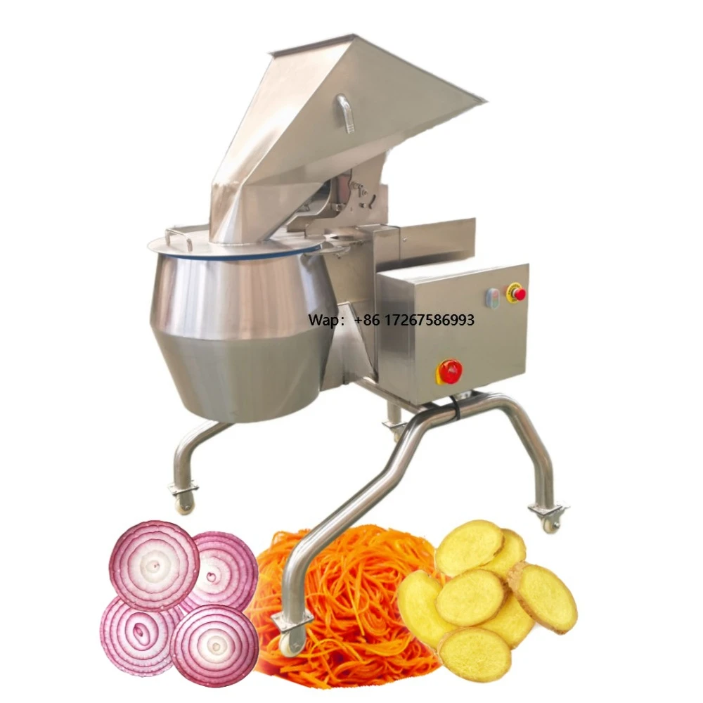 Multifunctional Electric Julienne Vegetable Onion Cabbage Carrots Wave Potato Chips Cassava Cucumber Slicer Wavy Cutter Machine