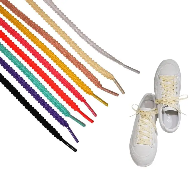 1 Paar 120 cm 0,7 mm flache geflochtene Schnürsenkel in Unifarbe mit Weizenähren-Design für Freizeitschuhe und Sportsneaker – Detail 10