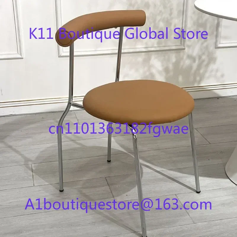 Sedie da pranzo Nordico impilabile con schienale posteriore Tavolo da pranzo Sedie a sdraio per la casa Soggiorno Cucina Mobili per la casa Forniture