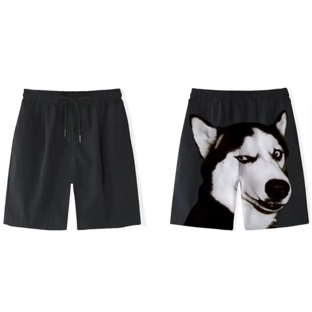 Golden Retriever Husky Print Quick-drying Shorts Pajama Pants Casual Pants Couple Five-quarter Pants Funny Cute Dog Head Shorts