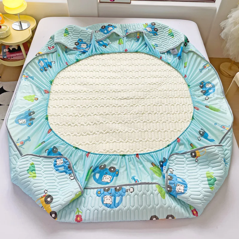 Anpassbares, klassisches A-Kühl-Luftfaserbett aus Seide mit frischem Cartoon-Druck für Schlafzimmer, zweiteiliges oder dreiteiliges Set