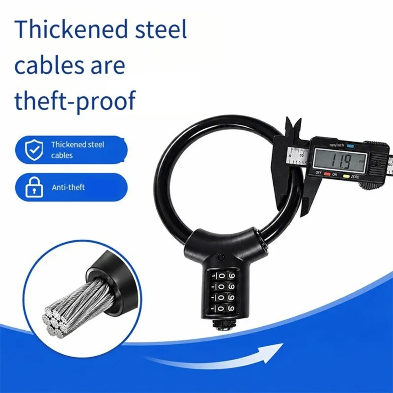 NEW HOT In Stock-4 Digit Combo Anti Theft Cable Lock For Bike MTB E-Scooter