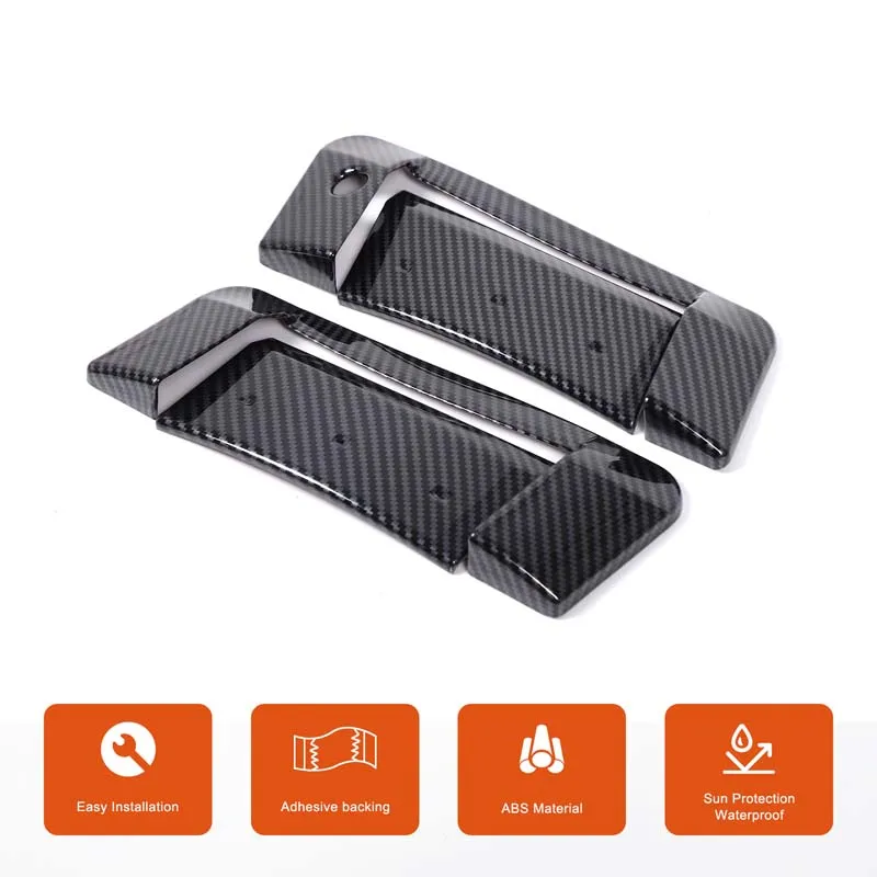 ABS ألياف الكربون لنيسان 350Z 2003-2009 غطاء مقبض باب السيارة لاصقة تزيين اكسسوارات الحماية الخارجية للسيارة #4
