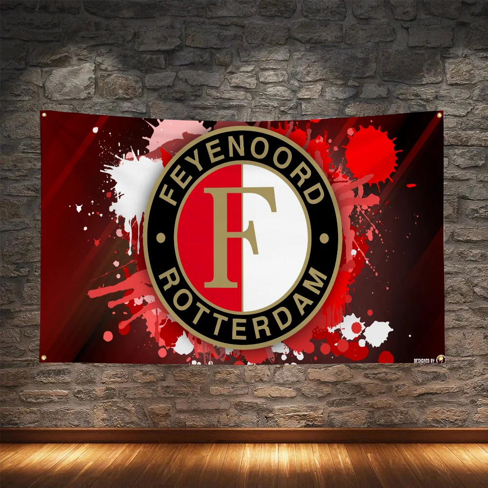 Interior Decoration Decorative Flags and Banners F-Feyenoord Outdoor Decorations Pirate Advertising Flag to Hang Home Garden