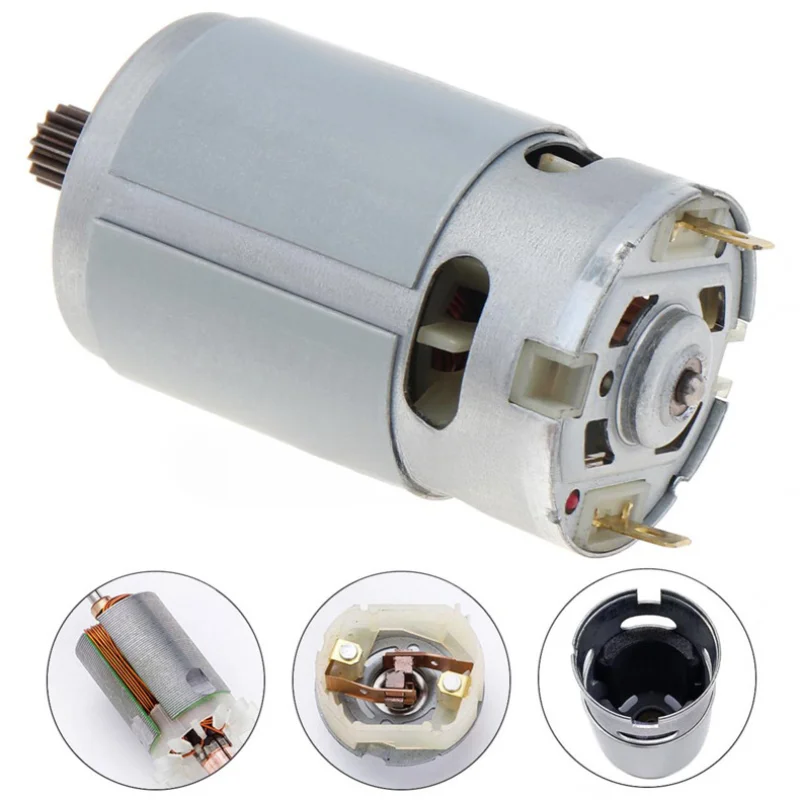 RS550 DC Motors 14 Teeth 21V  8.2mm 25000RPM Gear Micro Drill Motor High Torque Gear Box for Electric Drill / Saw