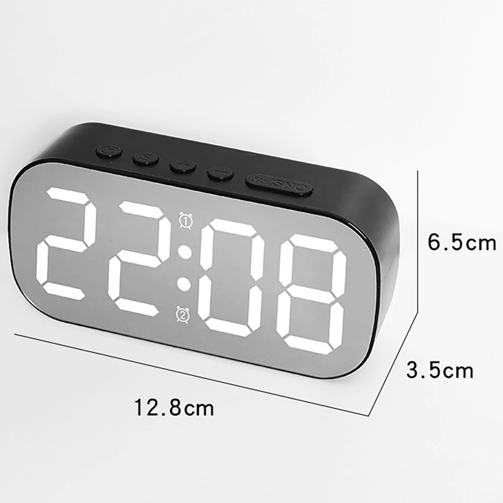 Led Digital Alarm Clock 5 Levels Adjustable Mirror Electronics Table Clock Watches Home Decor Gifts For Home Students Children