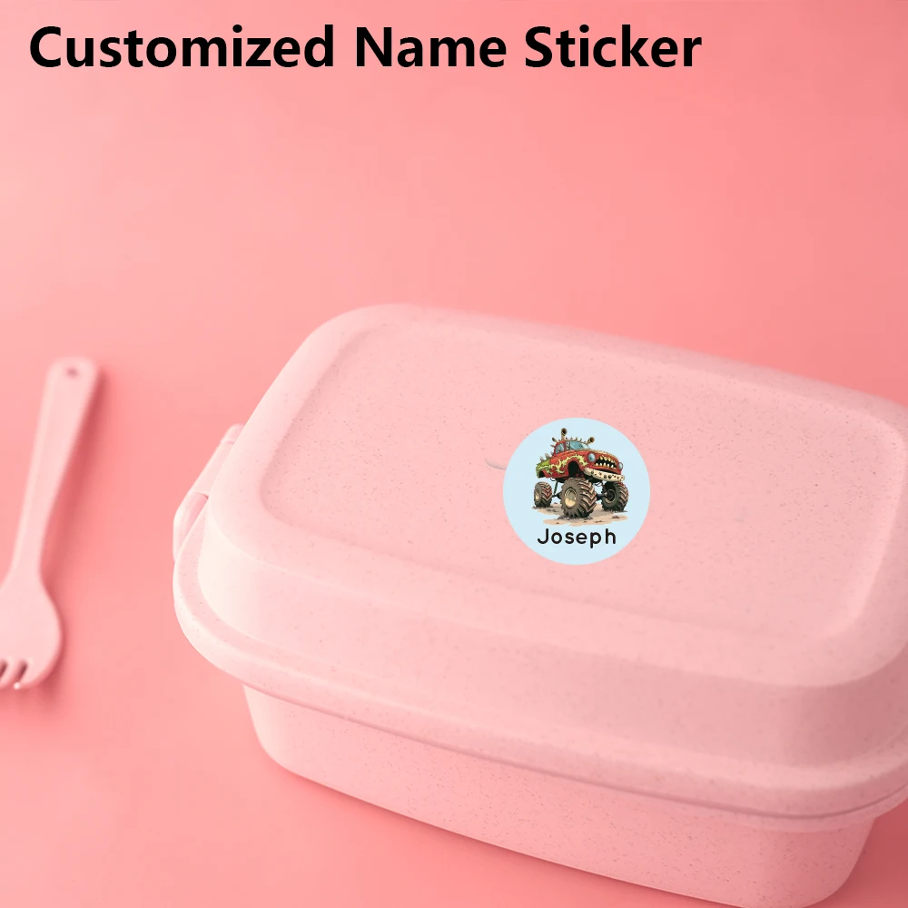 48/96 pcs CAR Colored Personalized Bottom Stickers Textbook Stickers Customized Tag Water Cup Tag Customizable Label