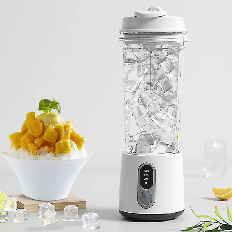 New 300W Powerful Electric Juicer 4000mAh Dual-use Juice Cup Home Outdoor Fresh Fruit Smoothies Blender BPA-Free Portable Cup