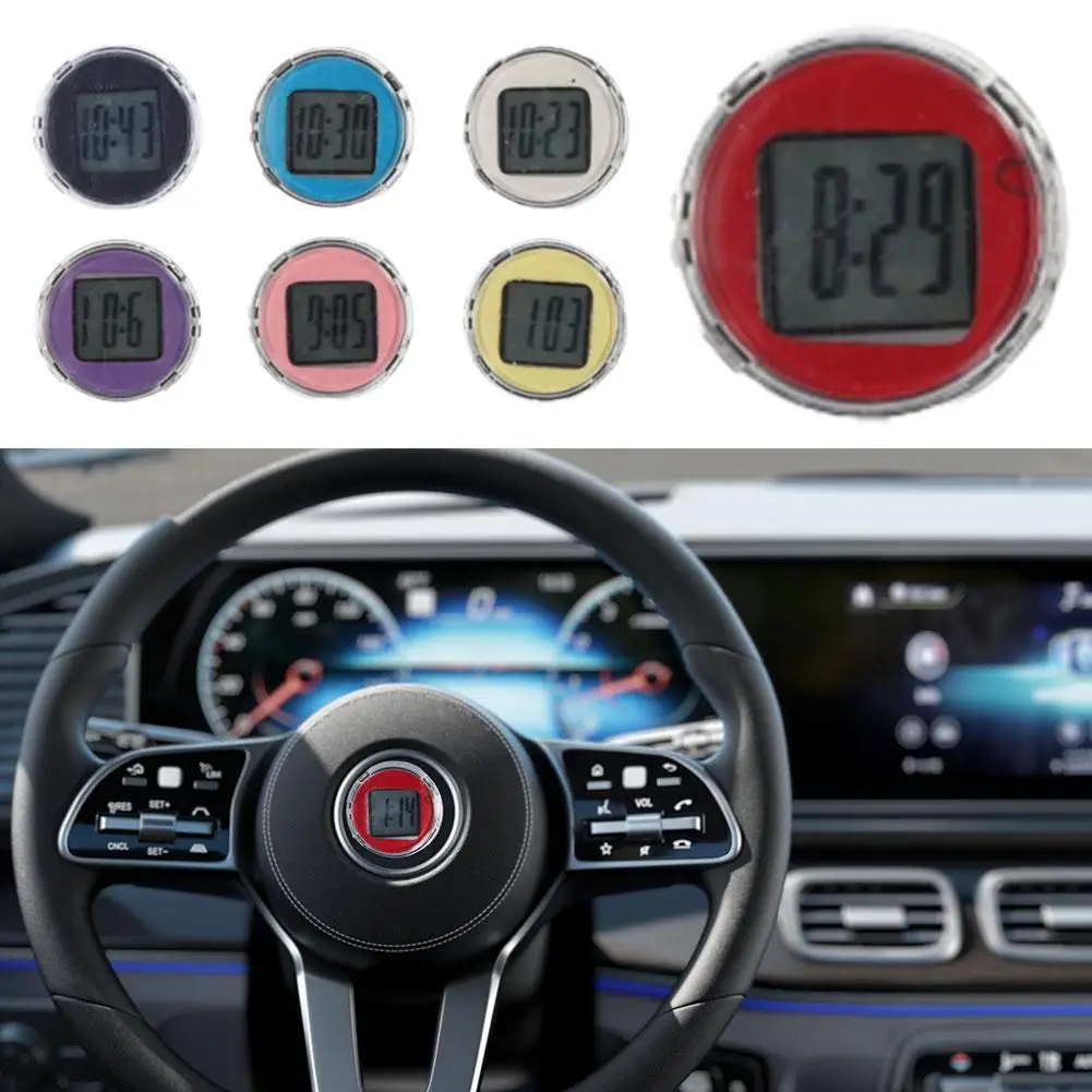 1Pc NUOVO Mini Impermeabile Moto Bici Appiccicoso Decorazione Digitale Display Del Motociclo Orologio Orologio Accessori Per Interni Auto A Z9U8