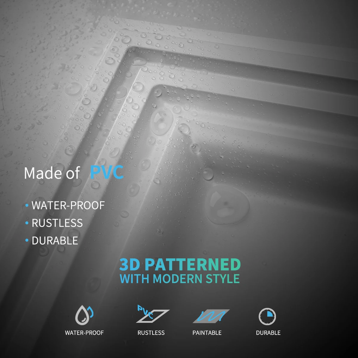 Imagem -06 - Telhas do Teto Art3d Painéis de Parede Brancos Papéis de Parede Não Auto-adesivos 24x48 cm 12 Pacotes