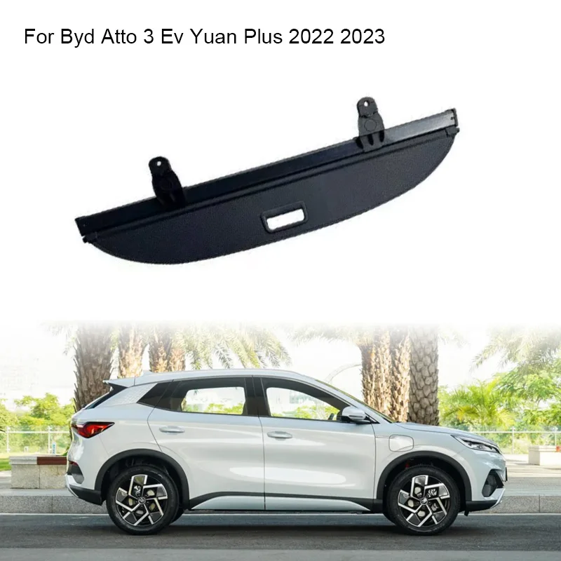 

Органайзер для штор багажника для BYD Atto 3 Ev Yuan Plus 2022-23, задняя стойка, перегородка, защитный козырек, багаж, грузовое хранилище