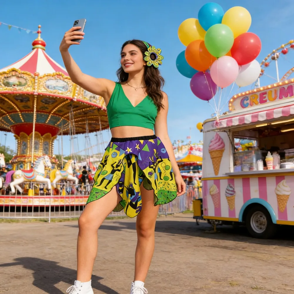 مجموعة تنورة تول احتفالية بشرابة - زي رقص لمهرجان موسيقى الكرنفال #2