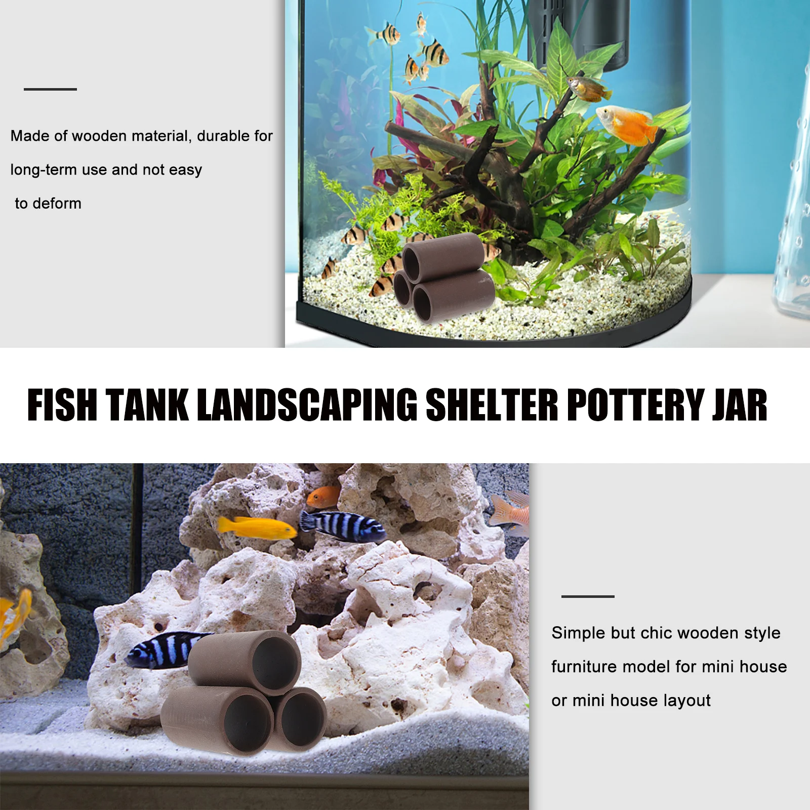 

Fish Tank Clay Pot Shrimp House Aquarium Hideaway Clay Cave Fish Breeding Shelter Aquarium Ornament Shrimp Breeding Shelter