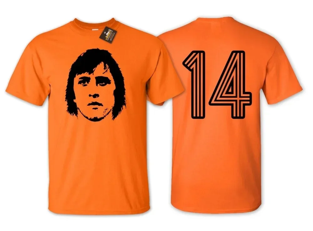 Cruyff 14 Holland Football T Shirt - Netherlands Euros Fan New Men Fashion Short Sleeve O-Neck Cotton Print Your Own T Shirt