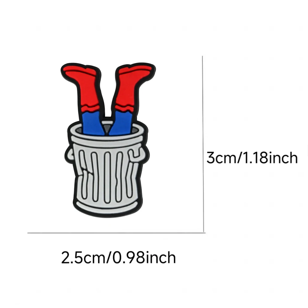 1-100pcs Creativity Cartoon Hero Theme Series PVC Shoe Charms Accessories DIY Detachable Waterproof  Fashion Shoes Buckle Gifts