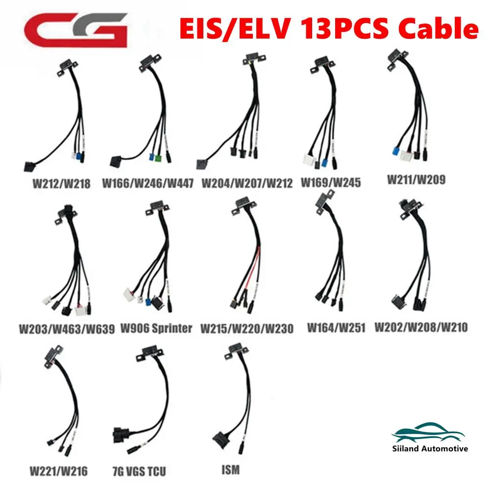 Origional EIS ELV 7G ISM + MB ESL testowe kable do Mercedes dla Benz współpracują z VVDI MB BGA TOOL + Gateway Emulator