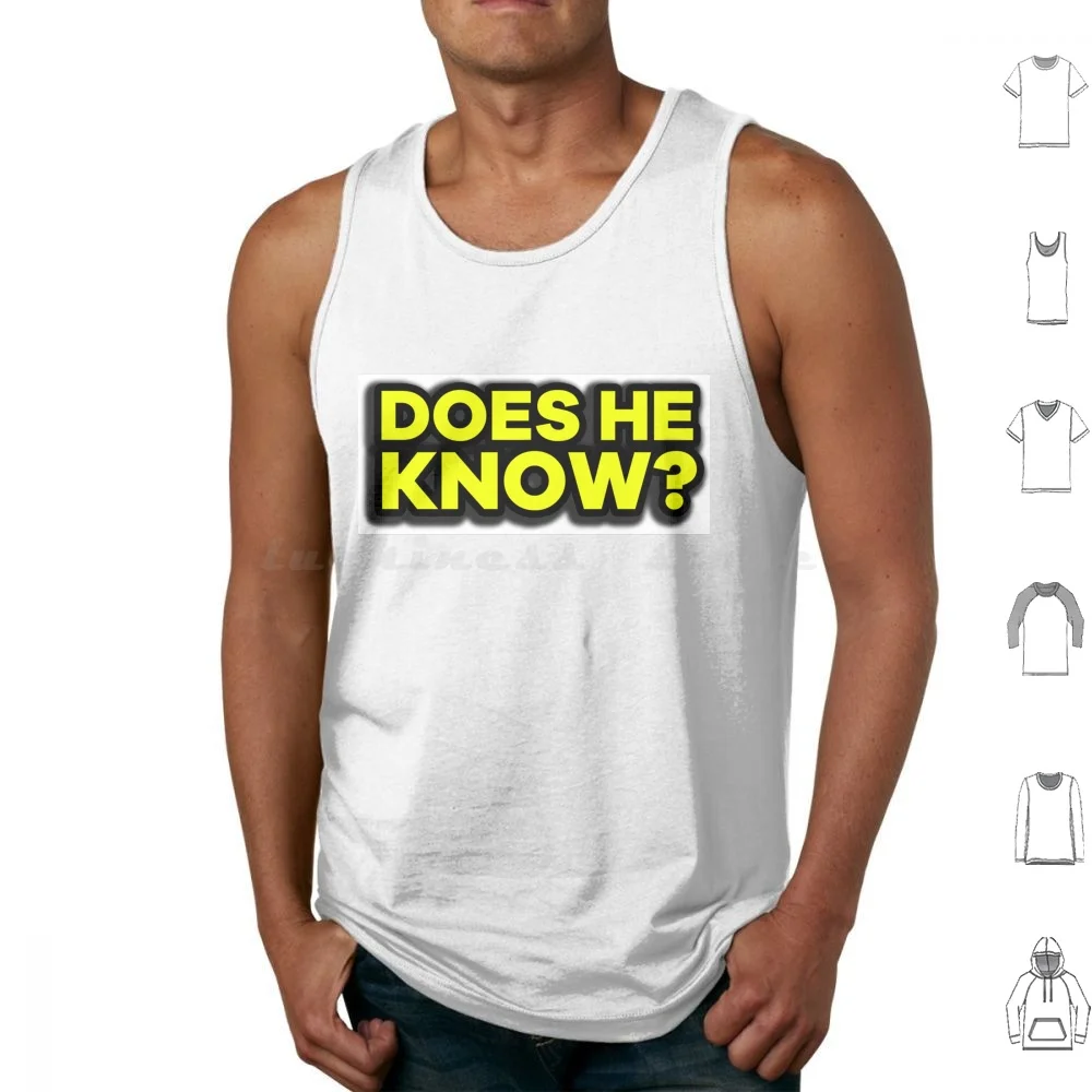 Does He Know ? / R / Moviescirclejerk Tank Tops Vest Sleeveless Riddler Movies Circlejerk