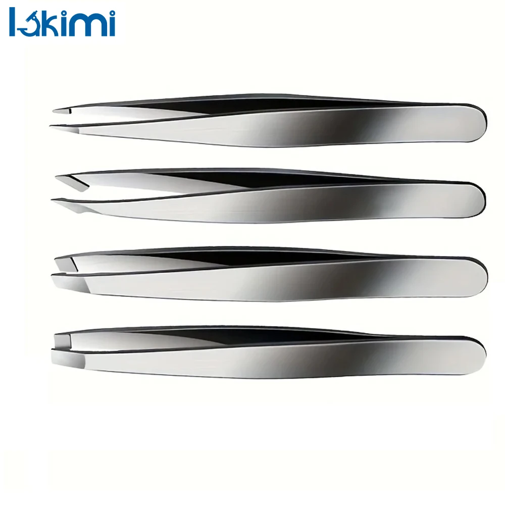 

Идеально подходит для наращивания вросших волос, удаления волос на бровях и многое другое, набор прецизионных пинцетов, 4 шт. LA-AA29