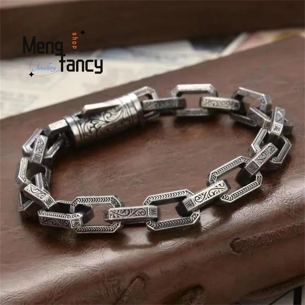 

New Rattan Grass Pattern Personalized Bracelet Creative Design Heavy Duty Simple Elegant High-grade Vintage Fashion Fine Jewelry