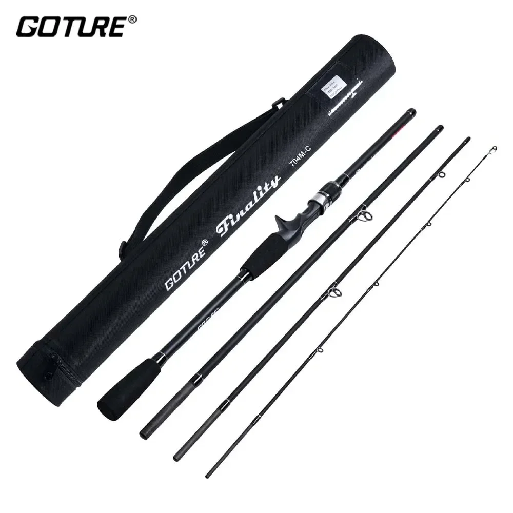 Goture Finality 4 pieces Spinning Casting Fishing Rod 2.1m 2.4m 2.7m 24T Carbon Fiber M/MH Power Lure Pole Bass Carp Travel Rod