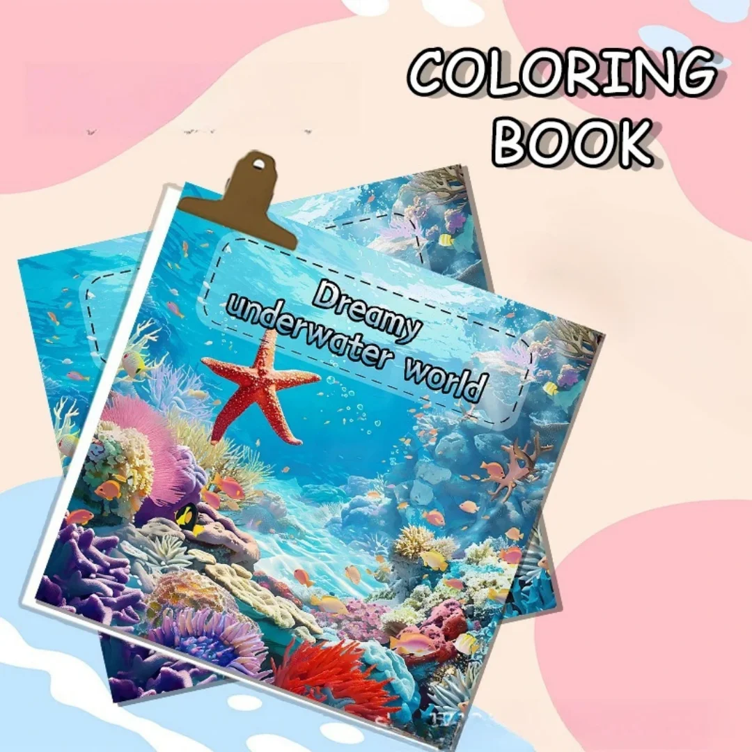 Bview Art Underwater Wonders: Relaxing Art Coloring Book Featuring Ocean Life and Plants