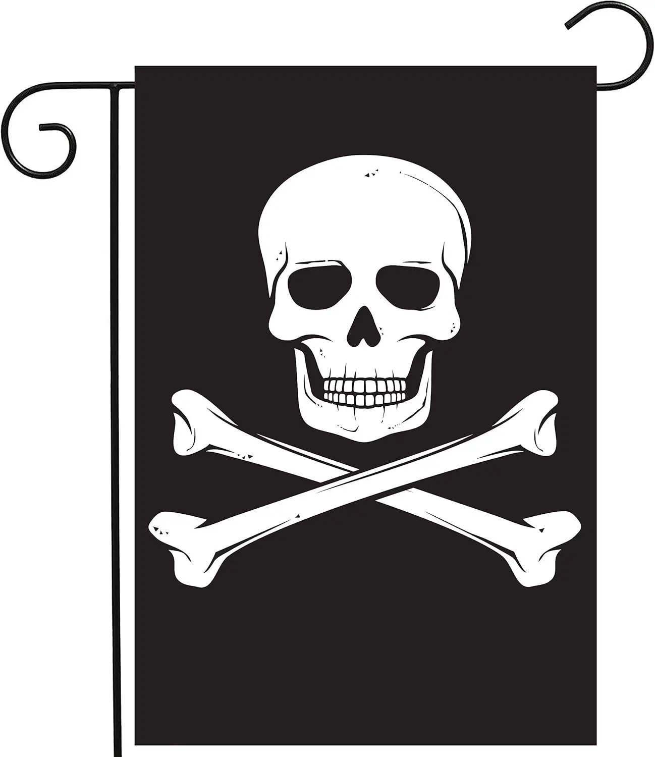 ShineSnow Biker Pirate Jolly Roger Skull Garden Yard Flag 12