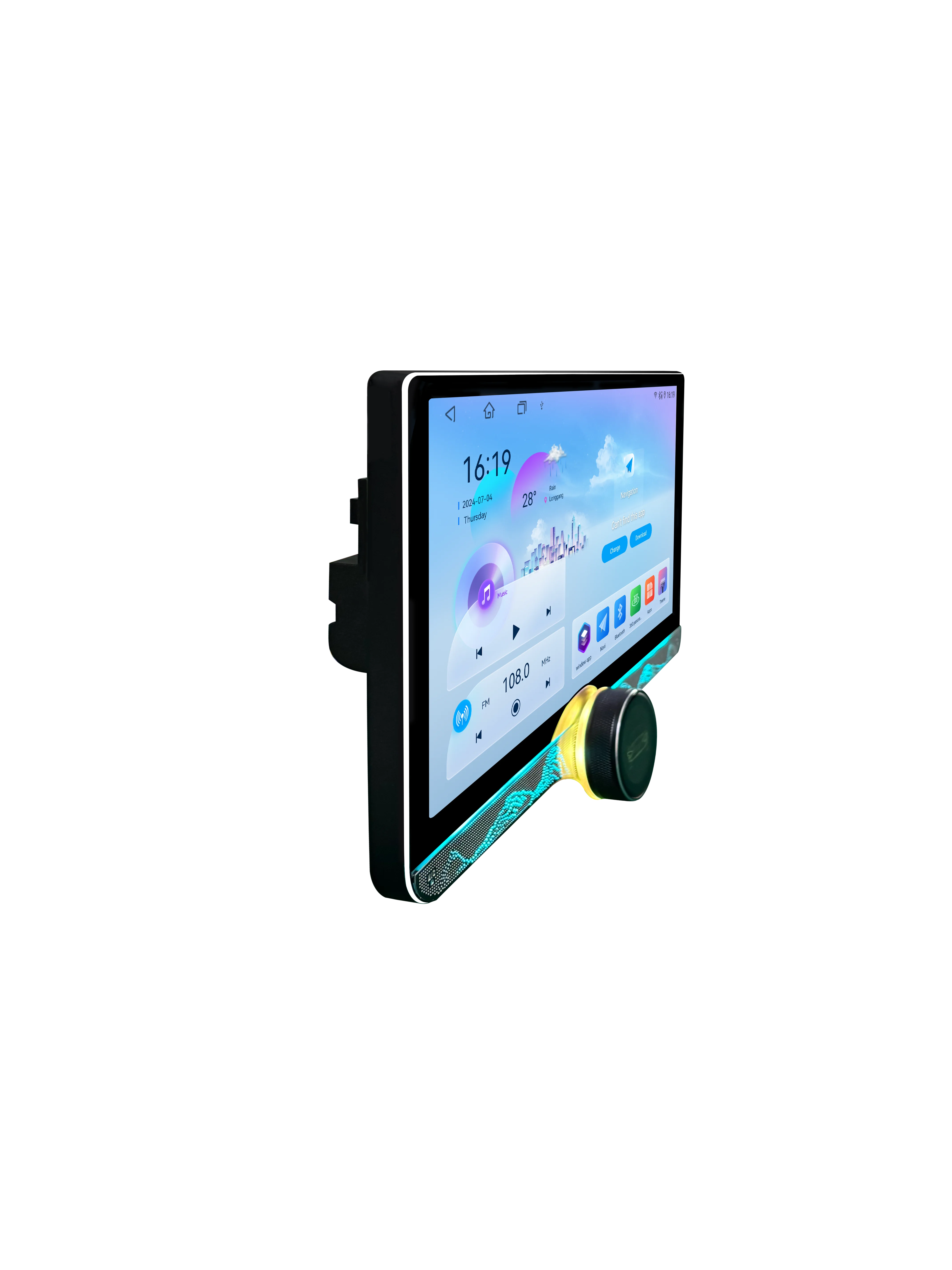 Portable 11.5 Inch Car Player Play Android Auto QLED 2K Capacitive Touch Screen Car DVD Player Car Stereo with 360 Camera