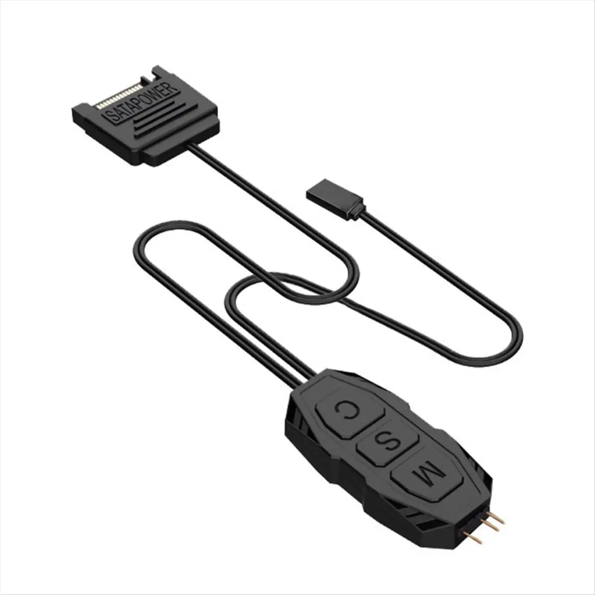 A10I ARGB Controller Cable 5V 3 Pin RGB Controller SATA Power Supply Light Strips Controller Cable for PC Motherboards