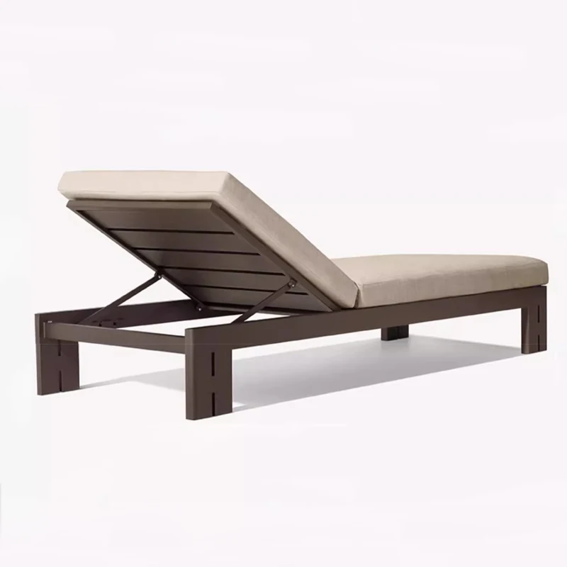 Terrace sun loungers outdoor aluminum sunbathing beach chairs luxury outdoor furniture modern hotel outdoor garden